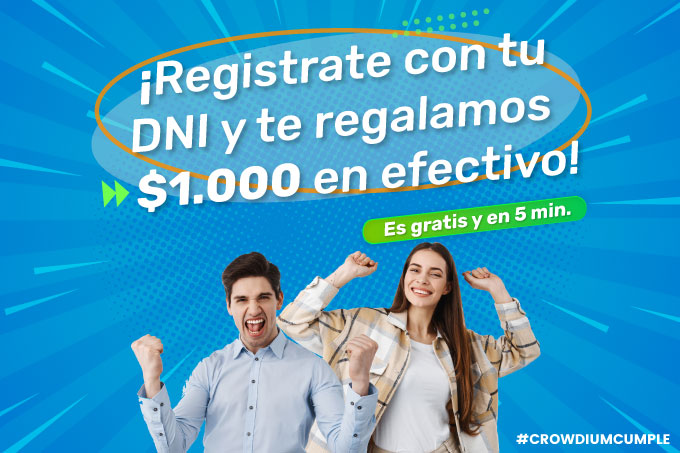 Cumplimos años y lo celebramos con vos: activá tu cuenta gratis y recibí $1.000 en efectivo